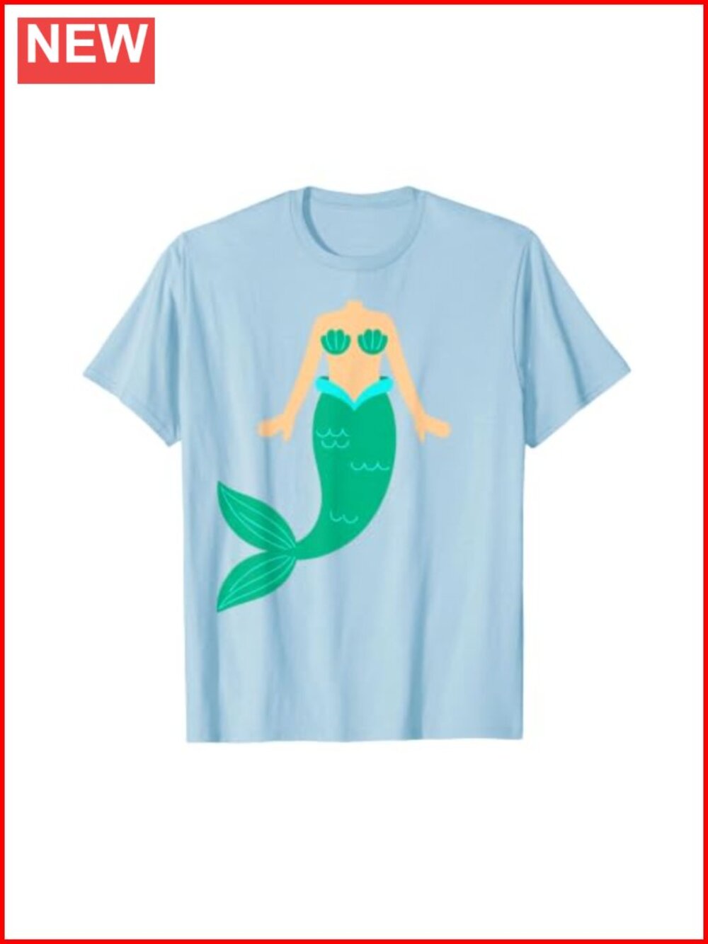Mermaid Costume T-Shirt Adult Men Women Kids Funny DIY Halloween Tee